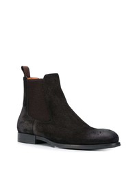 schwarze Chelsea Boots aus Wildleder von Santoni