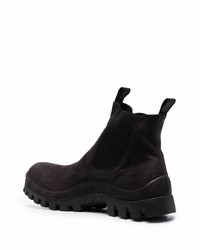 schwarze Chelsea Boots aus Wildleder von Officine Creative