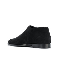 schwarze Chelsea Boots aus Wildleder von Saint Laurent