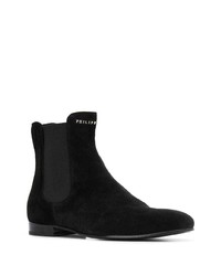 schwarze Chelsea Boots aus Wildleder von Philipp Plein