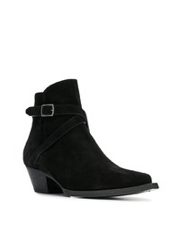 schwarze Chelsea Boots aus Wildleder von Saint Laurent