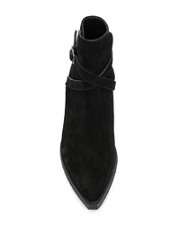 schwarze Chelsea Boots aus Wildleder von Saint Laurent