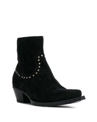 schwarze Chelsea Boots aus Wildleder von Saint Laurent