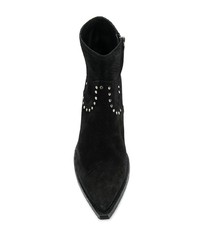 schwarze Chelsea Boots aus Wildleder von Saint Laurent