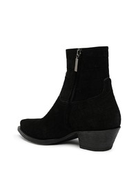 schwarze Chelsea Boots aus Wildleder von Saint Laurent