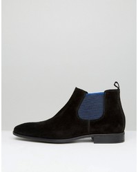 schwarze Chelsea Boots aus Wildleder von Dune