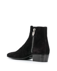 schwarze Chelsea Boots aus Wildleder von Balmain