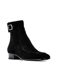 schwarze Chelsea Boots aus Wildleder von Saint Laurent