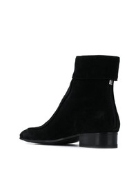 schwarze Chelsea Boots aus Wildleder von Saint Laurent