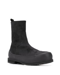 schwarze Chelsea Boots aus Wildleder von Ann Demeulemeester