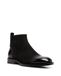 schwarze Chelsea Boots aus Wildleder von Santoni