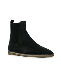 schwarze Chelsea Boots aus Wildleder von Saint Laurent