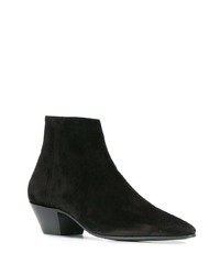 schwarze Chelsea Boots aus Wildleder von Saint Laurent