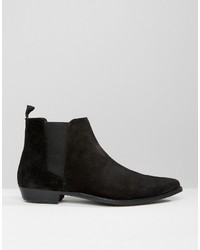 schwarze Chelsea Boots aus Wildleder von Asos