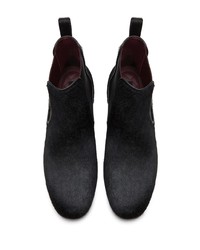 schwarze Chelsea Boots aus Wildleder von Dolce & Gabbana