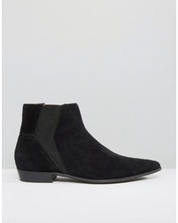 schwarze Chelsea Boots aus Wildleder von Religion