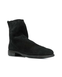 schwarze Chelsea Boots aus Wildleder von Guidi