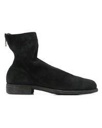 schwarze Chelsea Boots aus Wildleder von Guidi