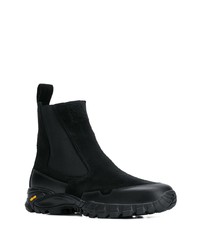 schwarze Chelsea Boots aus Wildleder von Stone Island Shadow Project