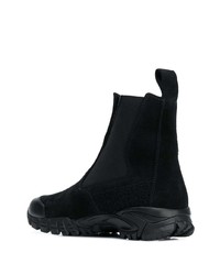 schwarze Chelsea Boots aus Wildleder von Stone Island Shadow Project