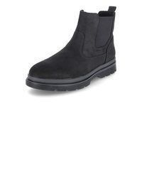 schwarze Chelsea Boots aus Wildleder von Rieker