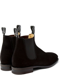 schwarze Chelsea Boots aus Wildleder von Roland Mouret