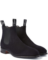 schwarze Chelsea Boots aus Wildleder