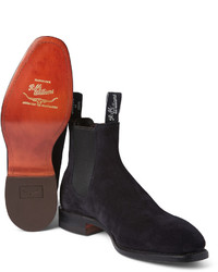 schwarze Chelsea Boots aus Wildleder