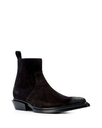 schwarze Chelsea Boots aus Wildleder von Balenciaga