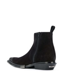 schwarze Chelsea Boots aus Wildleder von Balenciaga