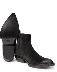 schwarze Chelsea Boots aus Wildleder von Balenciaga