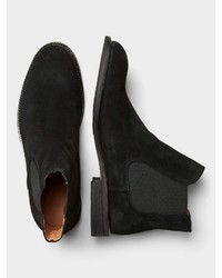 schwarze Chelsea Boots aus Wildleder von Selected Homme