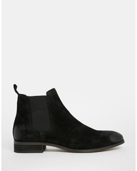 schwarze Chelsea Boots aus Wildleder