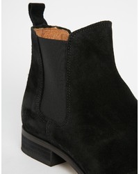 schwarze Chelsea Boots aus Wildleder