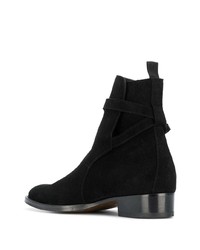 schwarze Chelsea Boots aus Wildleder von Marc Ellis