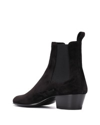 schwarze Chelsea Boots aus Wildleder von Saint Laurent