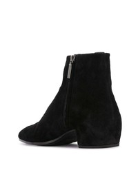 schwarze Chelsea Boots aus Wildleder von Saint Laurent