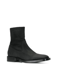 schwarze Chelsea Boots aus Wildleder von Ann Demeulemeester