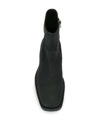 schwarze Chelsea Boots aus Wildleder von Ann Demeulemeester