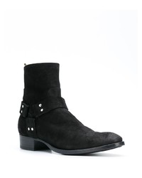 schwarze Chelsea Boots aus Wildleder von Officine Creative