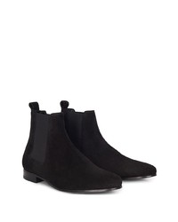 schwarze Chelsea Boots aus Wildleder von Giuseppe Zanotti