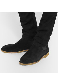 schwarze Chelsea Boots aus Wildleder von Saint Laurent