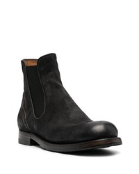 schwarze Chelsea Boots aus Wildleder von Silvano Sassetti