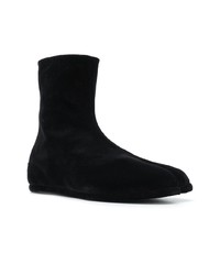 schwarze Chelsea Boots aus Wildleder von Maison Margiela