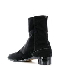 schwarze Chelsea Boots aus Wildleder von Maison Margiela