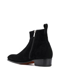 schwarze Chelsea Boots aus Wildleder von Santoni