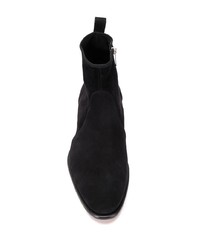 schwarze Chelsea Boots aus Wildleder von Santoni