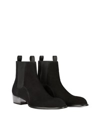 schwarze Chelsea Boots aus Wildleder von Giuseppe Zanotti