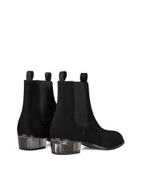 schwarze Chelsea Boots aus Wildleder von Giuseppe Zanotti