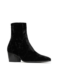 schwarze Chelsea Boots aus Wildleder von Saint Laurent